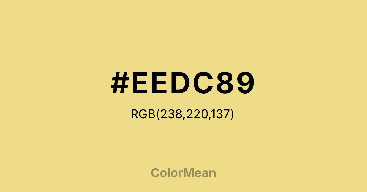 #EEDC89 color swatch