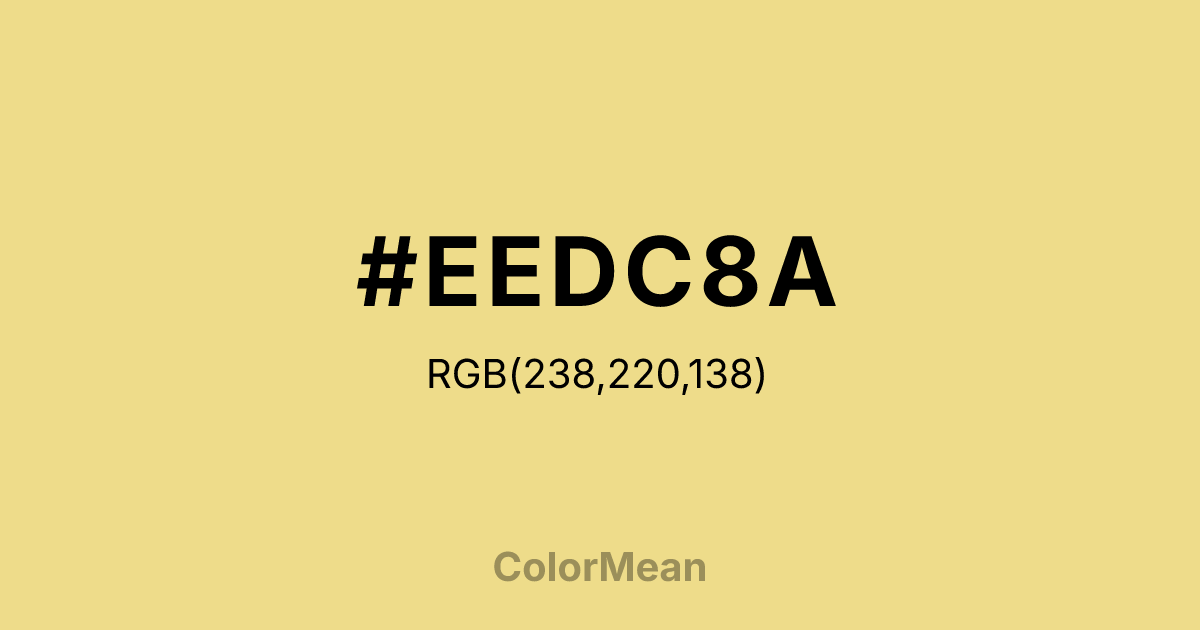 #EEDC8A color swatch