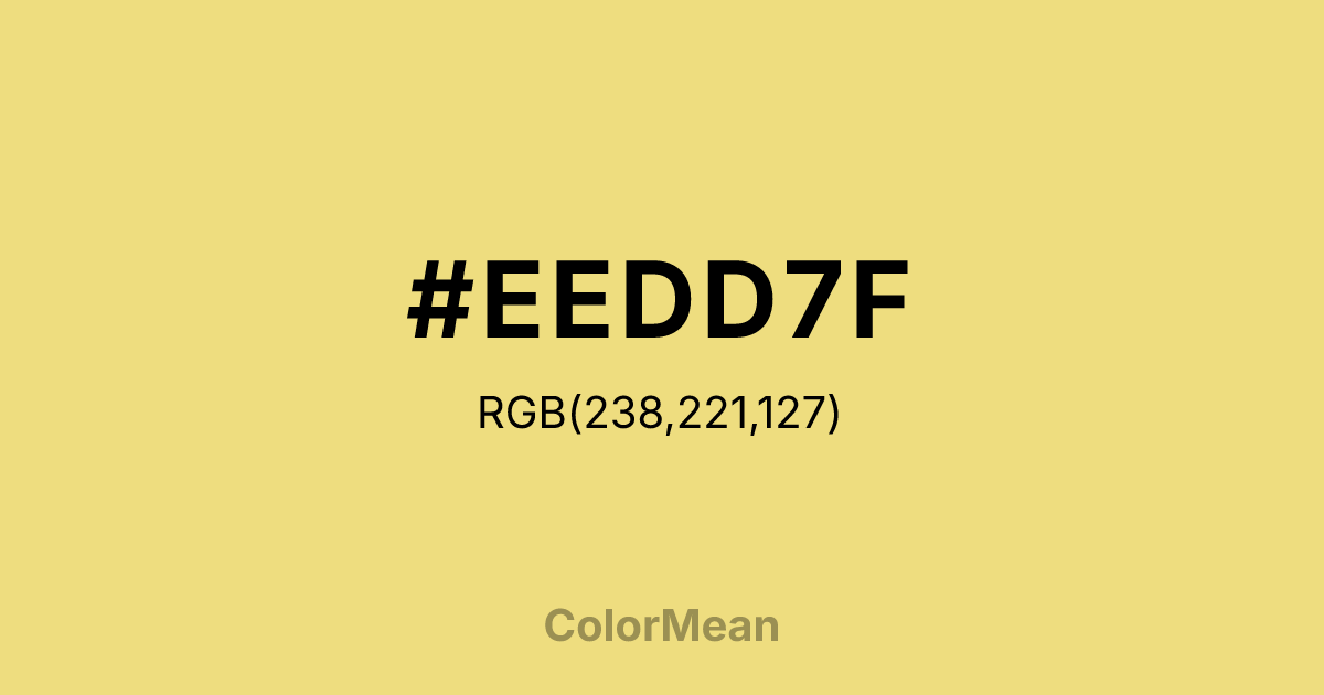 #EEDD7F color swatch