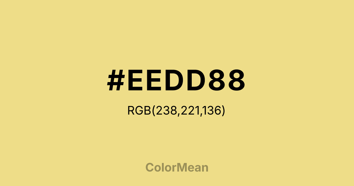 #EEDD88 color swatch