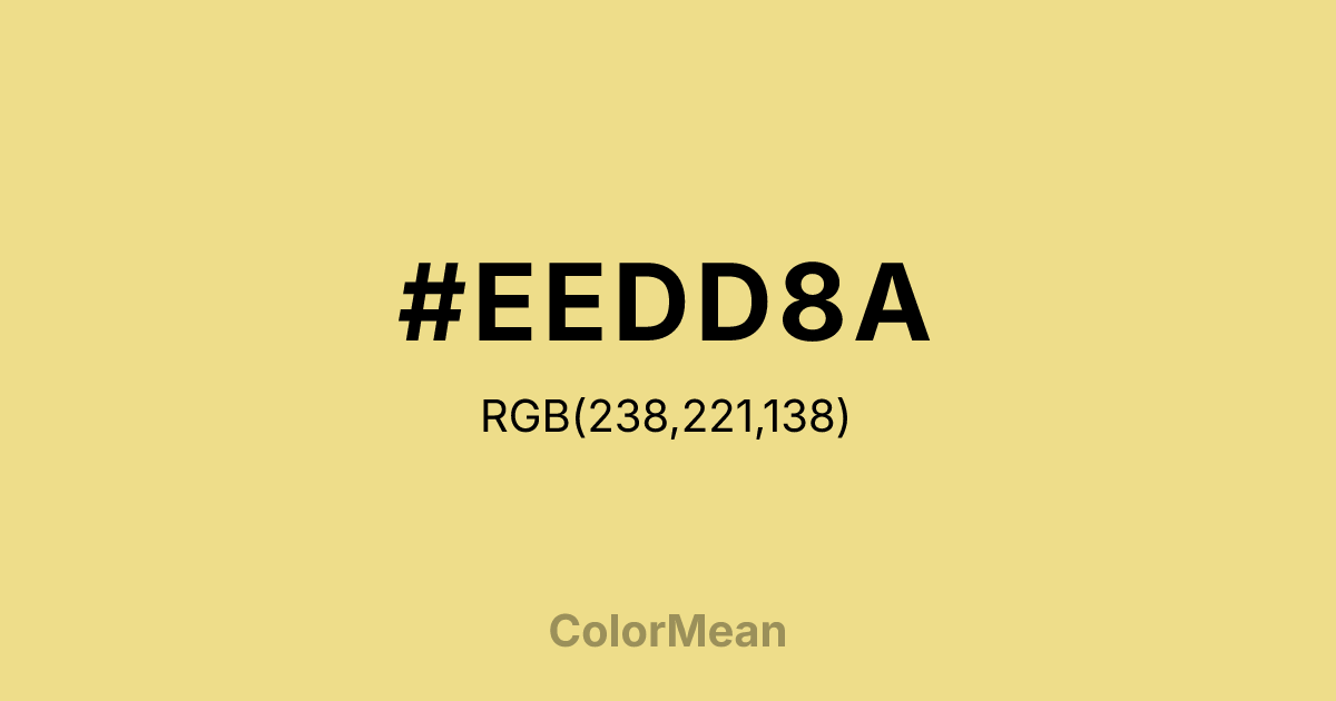 #EEDD8A color swatch