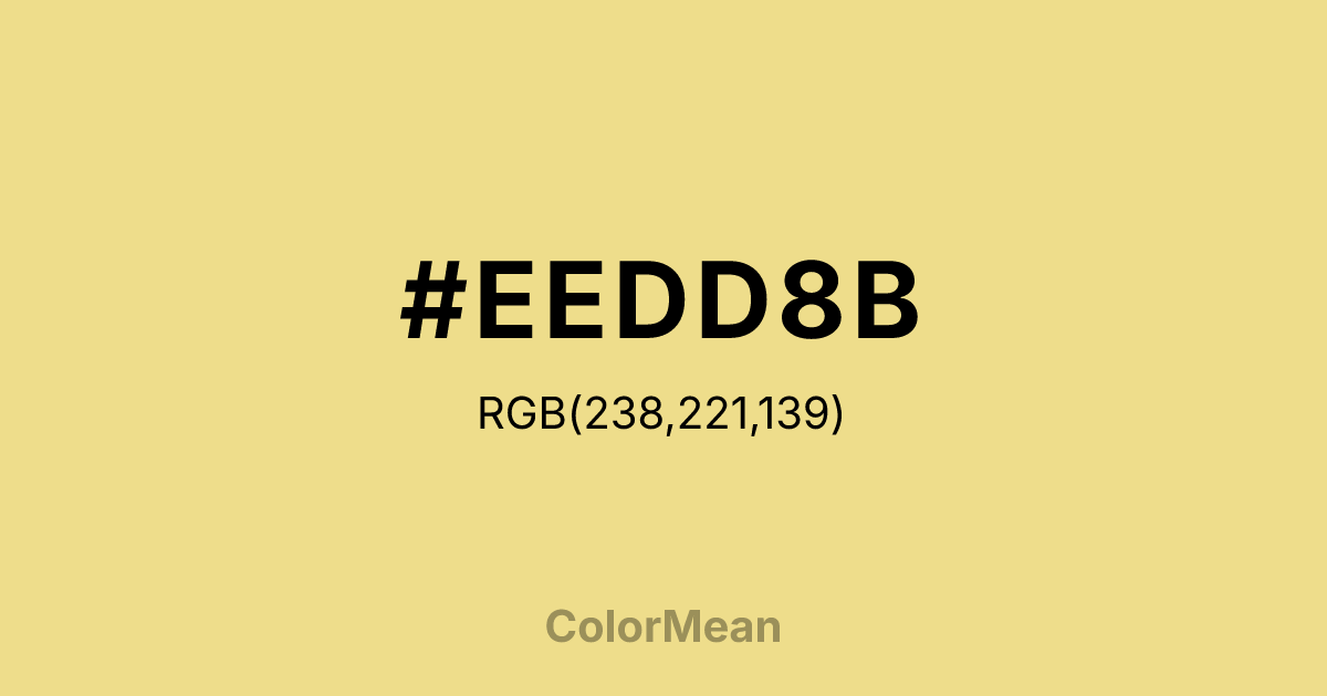 #EEDD8B color swatch