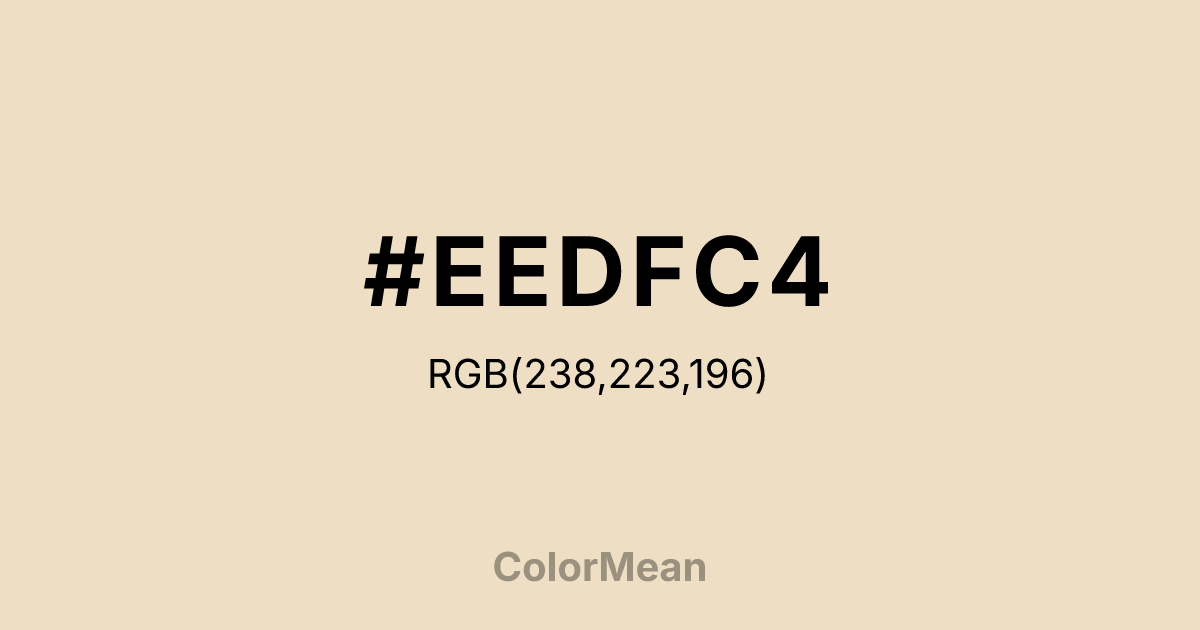 #EEDFC4 color swatch