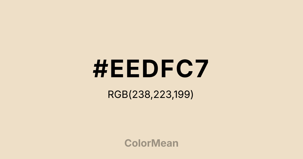 #EEDFC7 color swatch