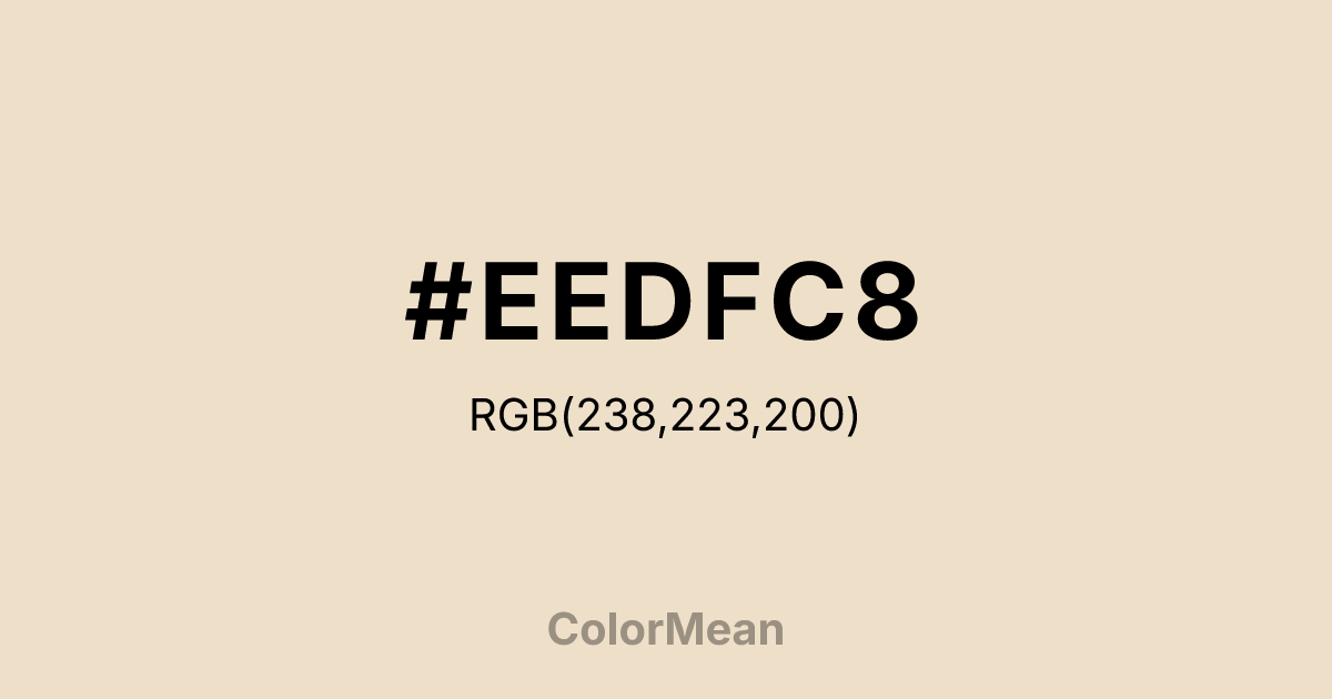 #EEDFC8 color swatch