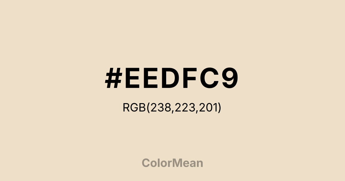 #EEDFC9 color swatch