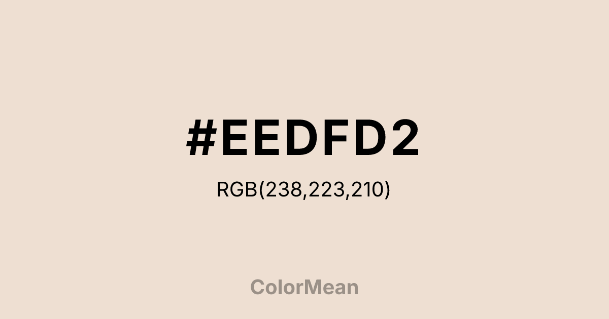 #EEDFD2 color swatch