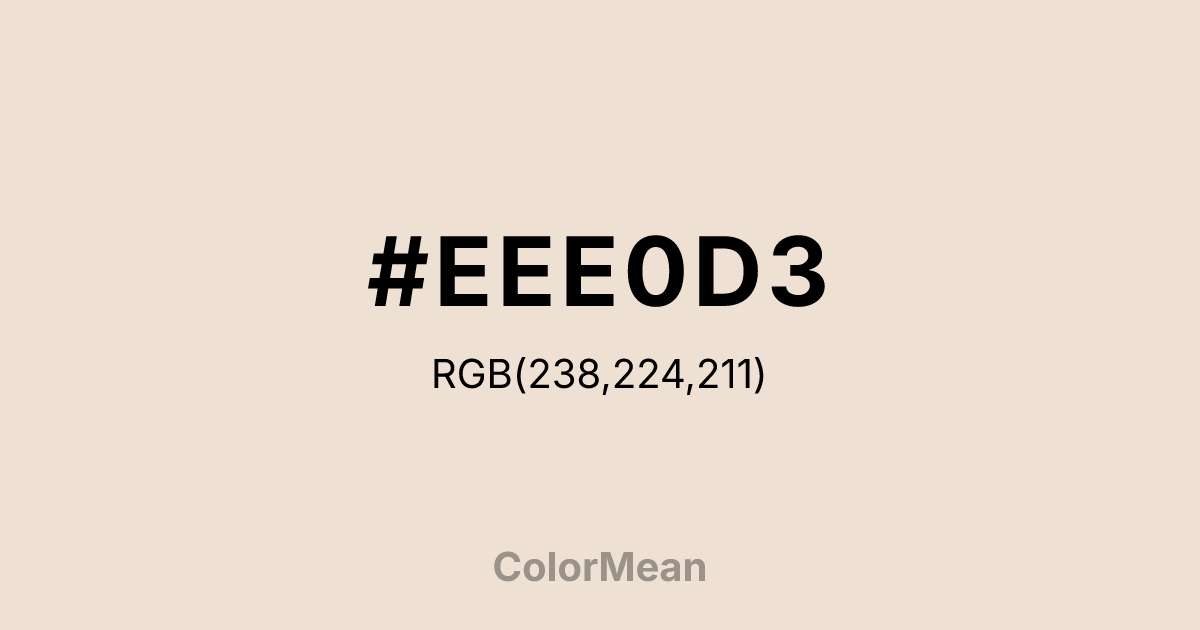 #EEE0D3 color swatch