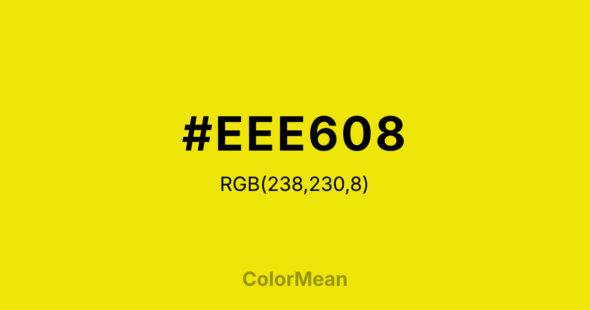 #EEE608 color swatch