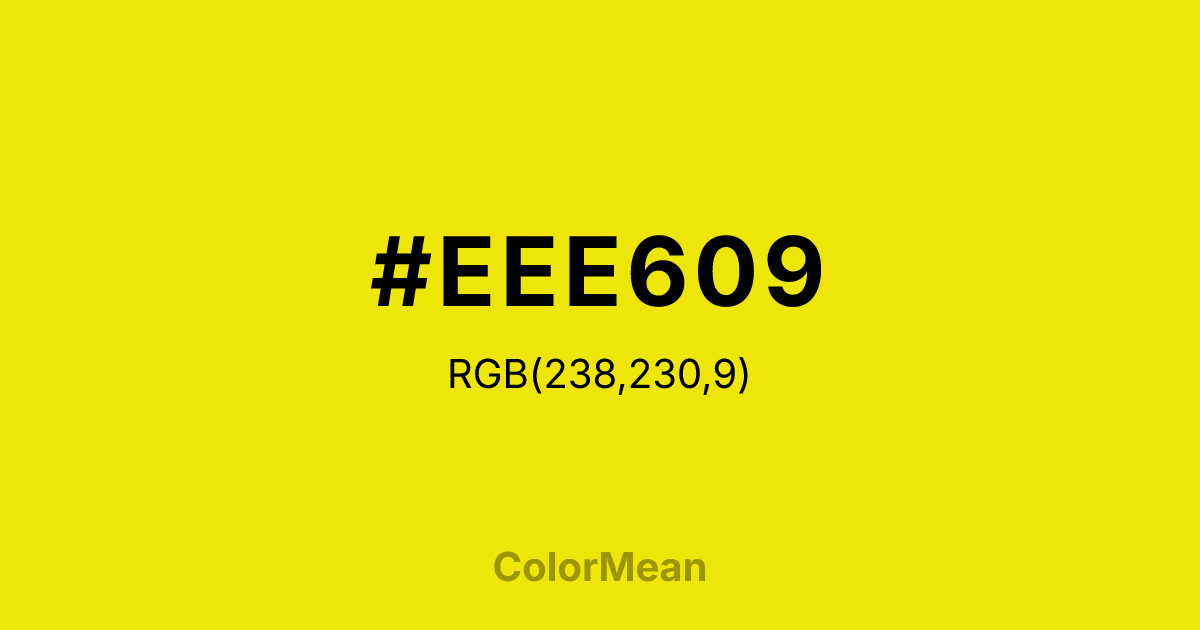 #EEE609 color swatch