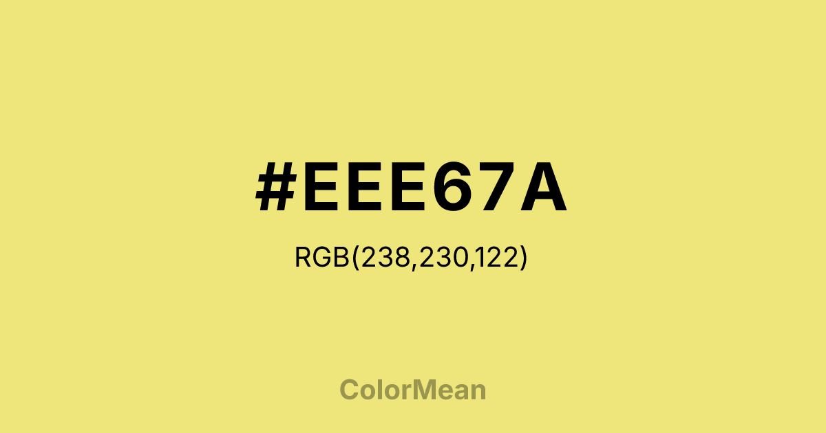 #EEE67A color swatch