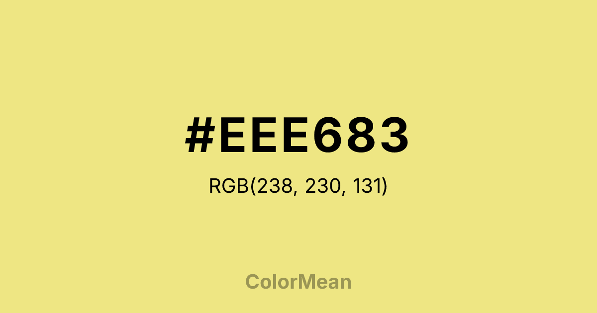 #EEE683 color swatch