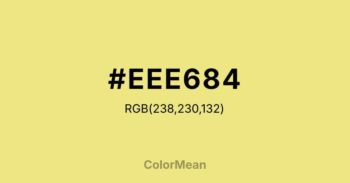 #EEE684 color swatch