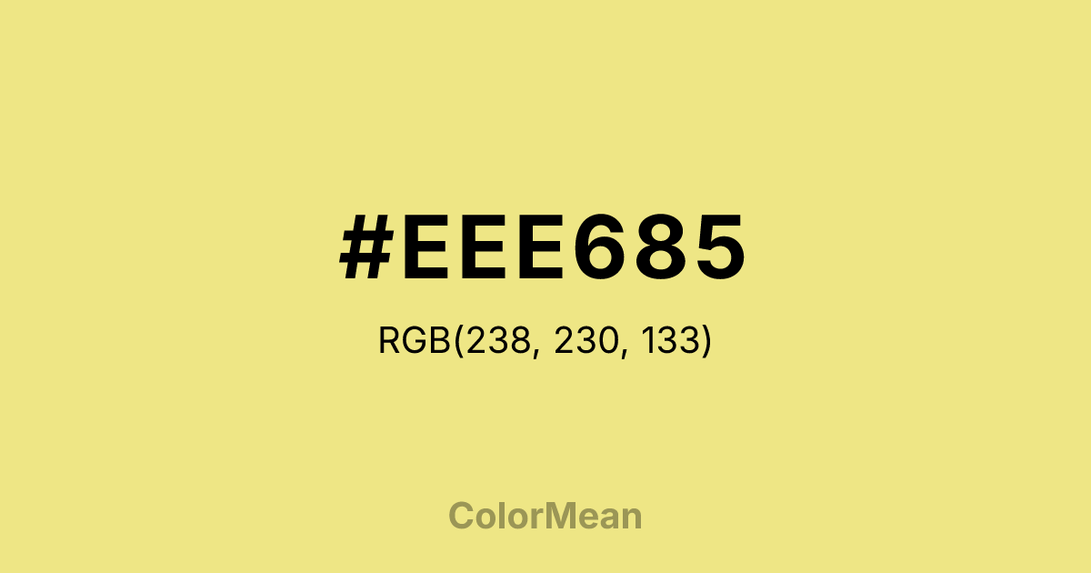#EEE685 color swatch