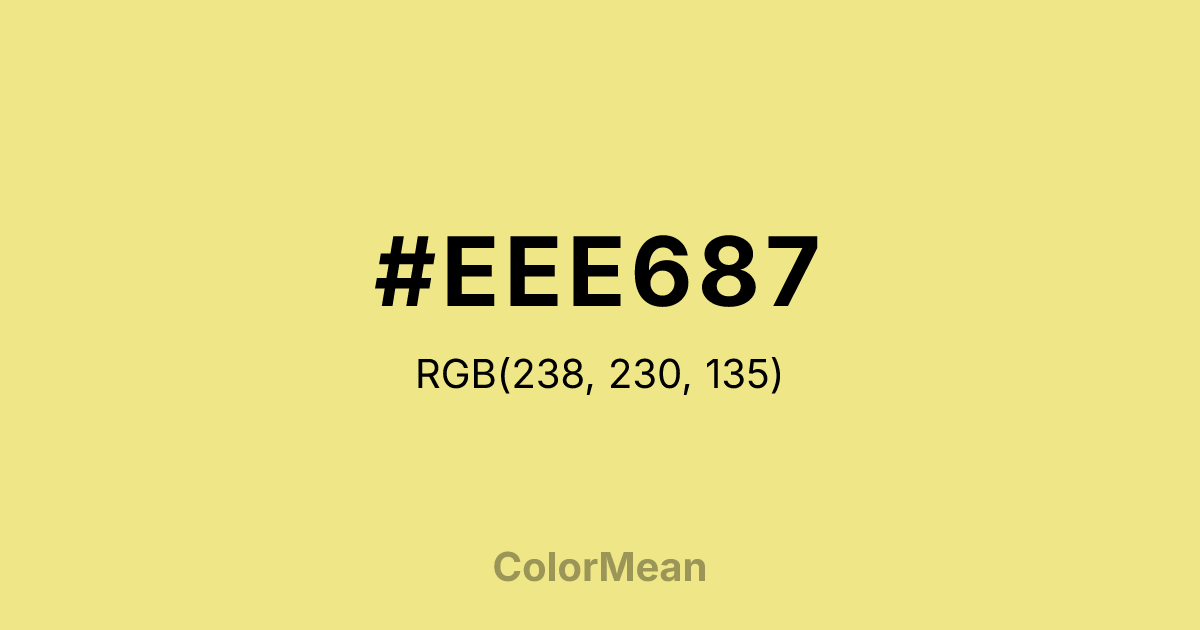 #EEE687 color swatch
