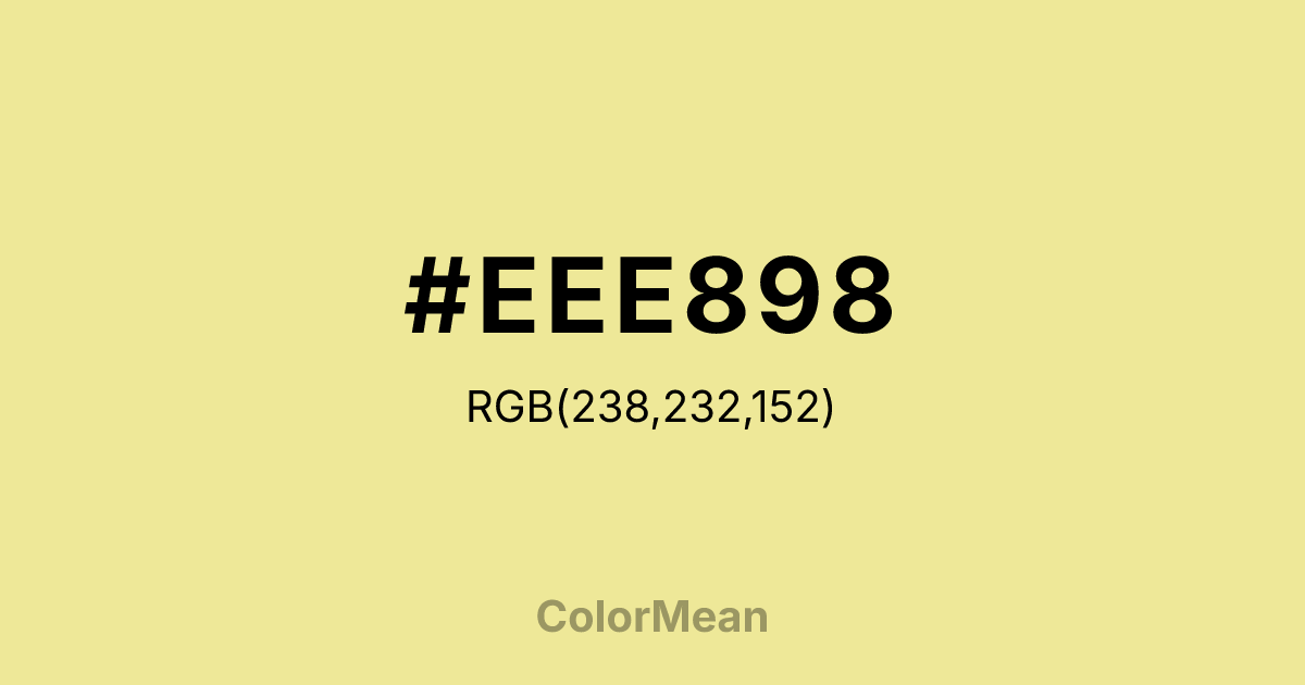 #EEE898 color swatch