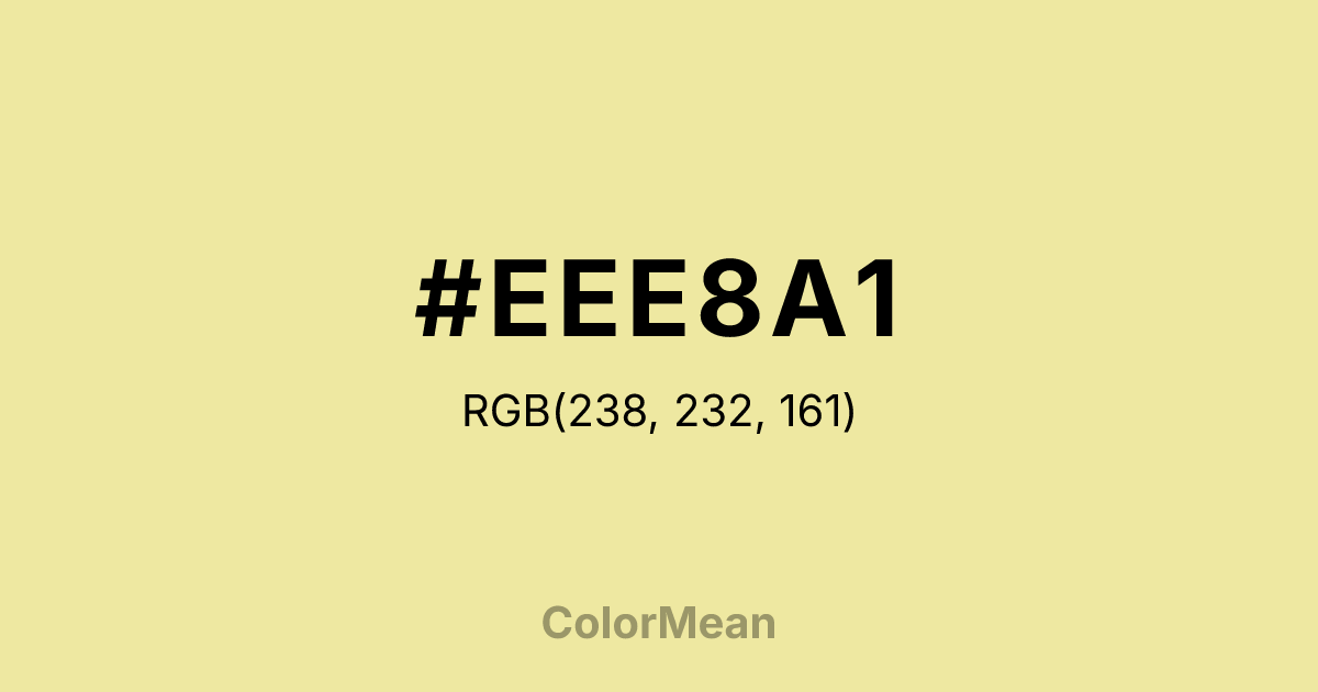 #EEE8A1 color swatch