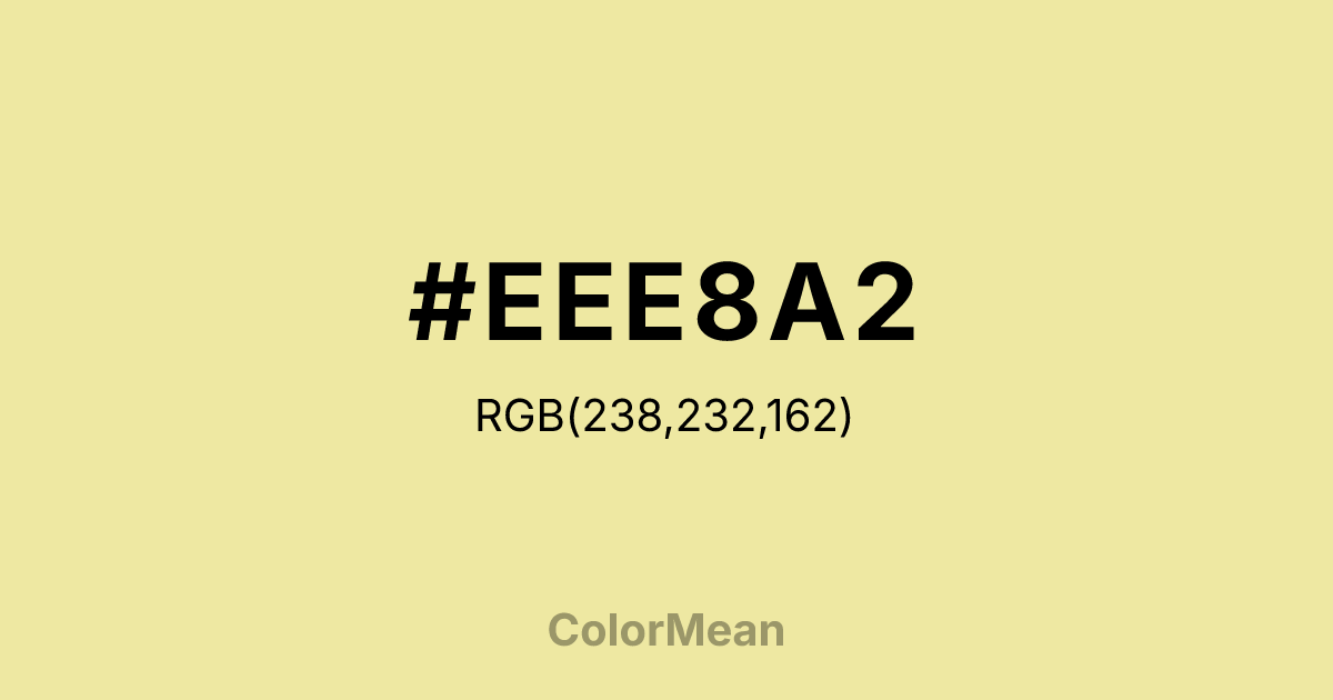 #EEE8A2 color swatch
