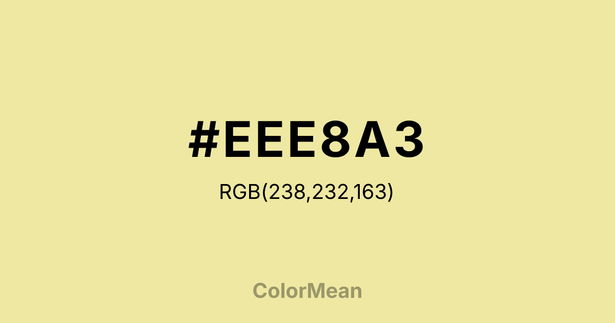 #EEE8A3 color swatch