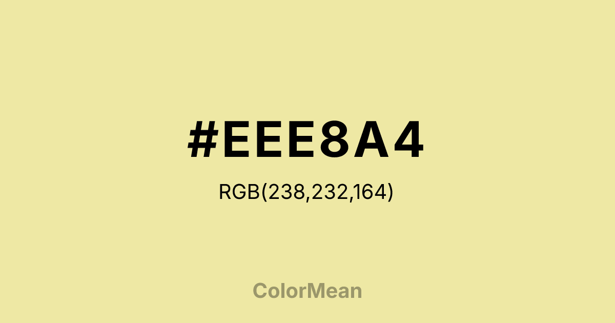 #EEE8A4 color swatch