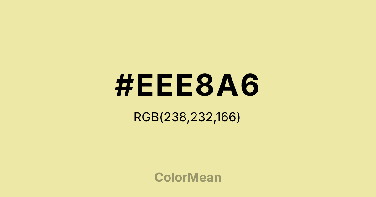#EEE8A6 color swatch