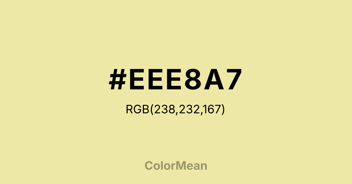 #EEE8A7 color swatch
