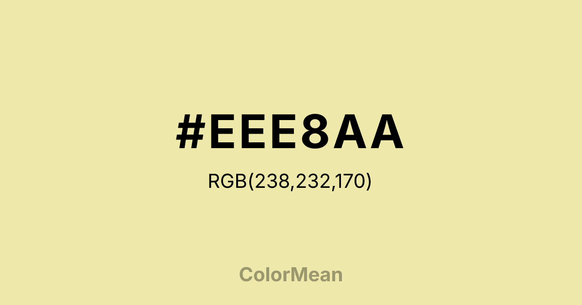 #EEE8AA color swatch