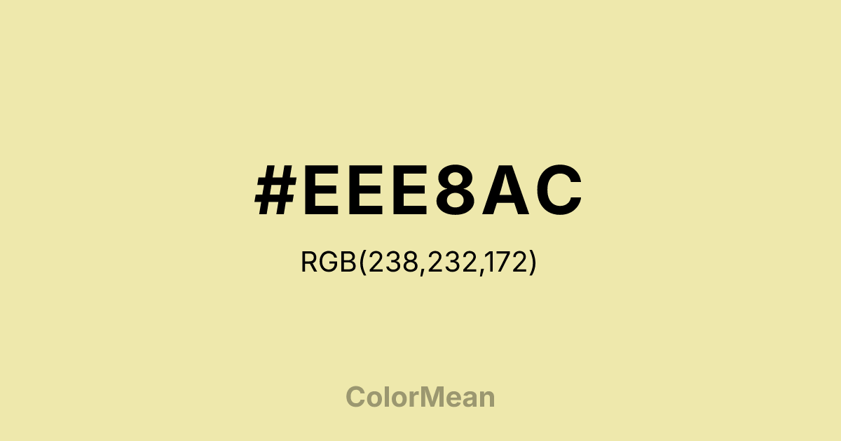 #EEE8AC color swatch