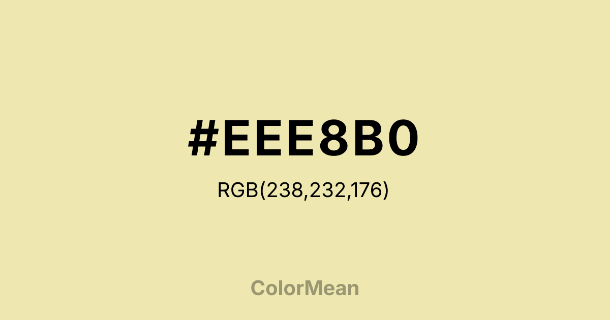 #EEE8B0 color swatch