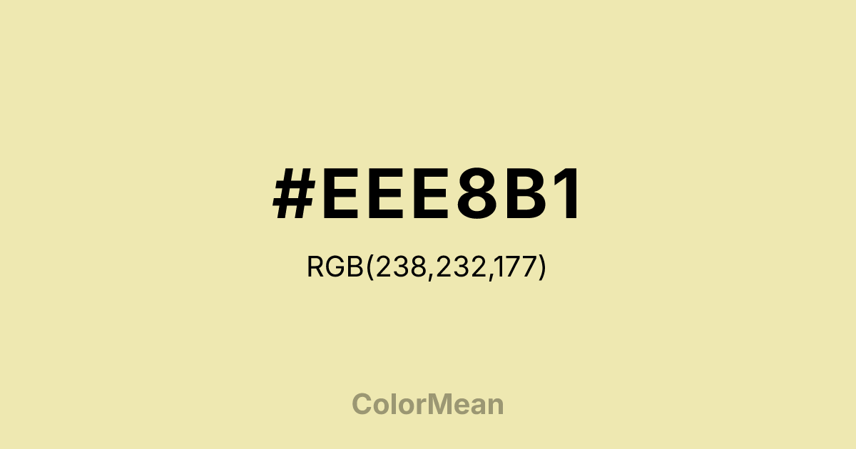 #EEE8B1 color swatch