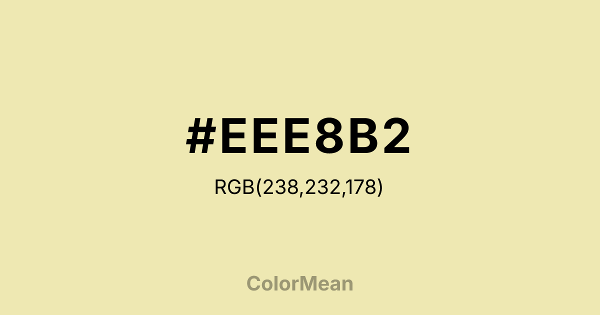 #EEE8B2 color swatch