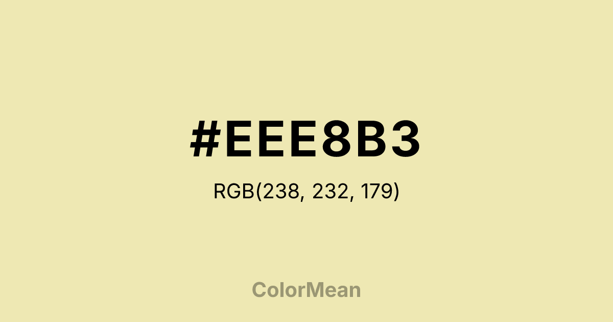 #EEE8B3 color swatch