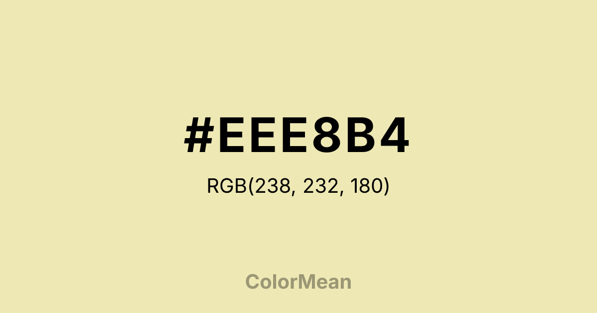 #EEE8B4 color swatch