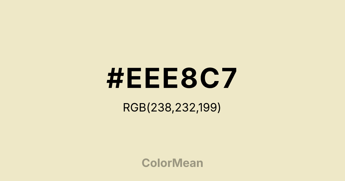 #EEE8C7 color swatch