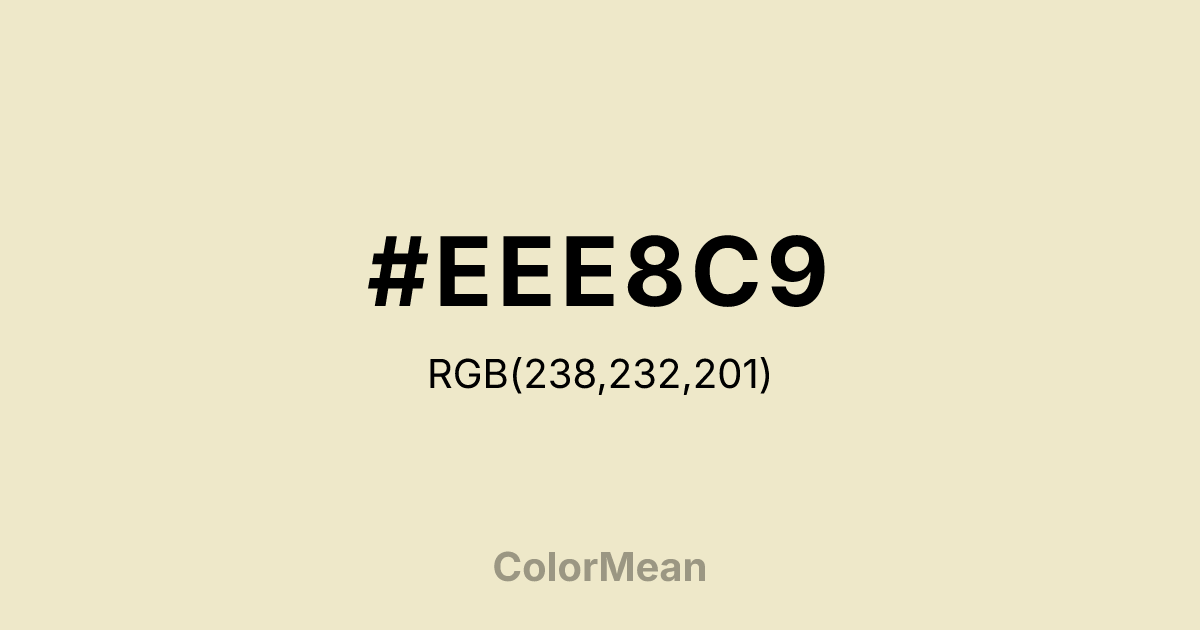 #EEE8C9 color swatch