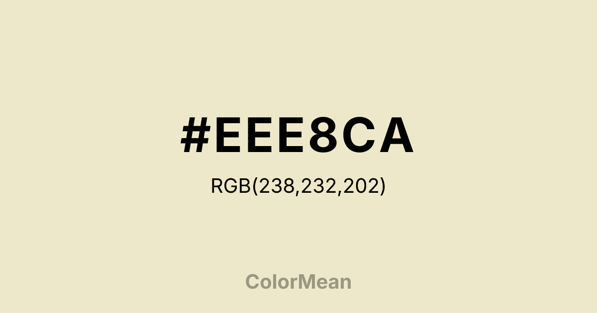 #EEE8CA color swatch