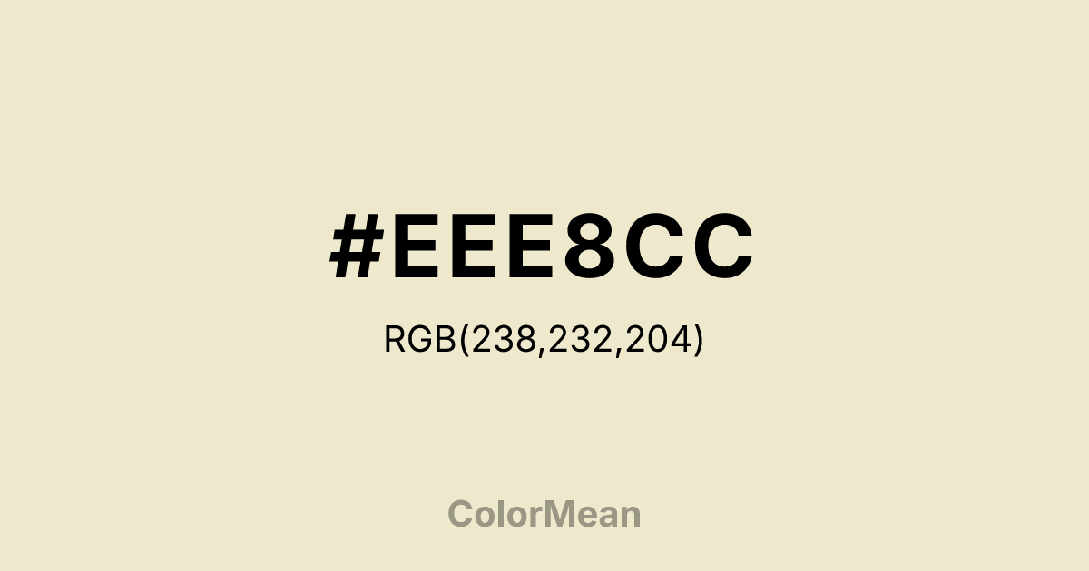 #EEE8CC color swatch