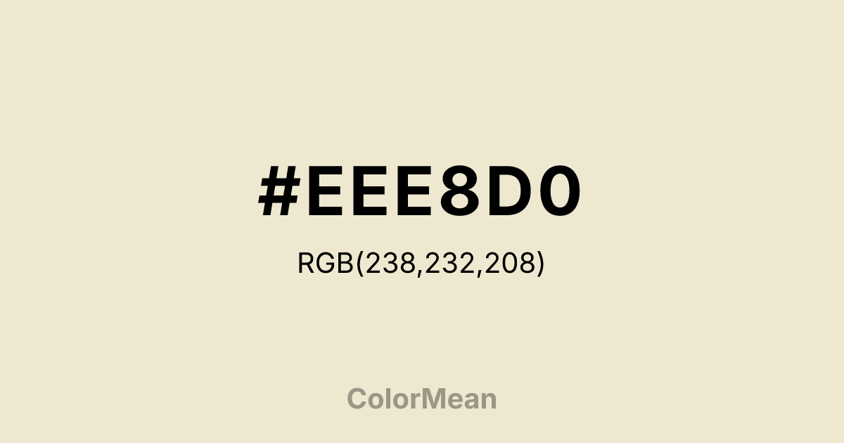 #EEE8D0 color swatch