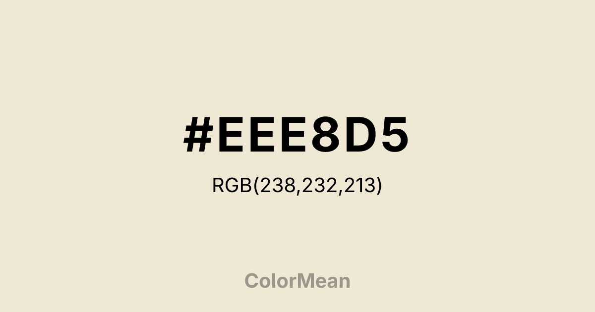 #EEE8D5 color swatch