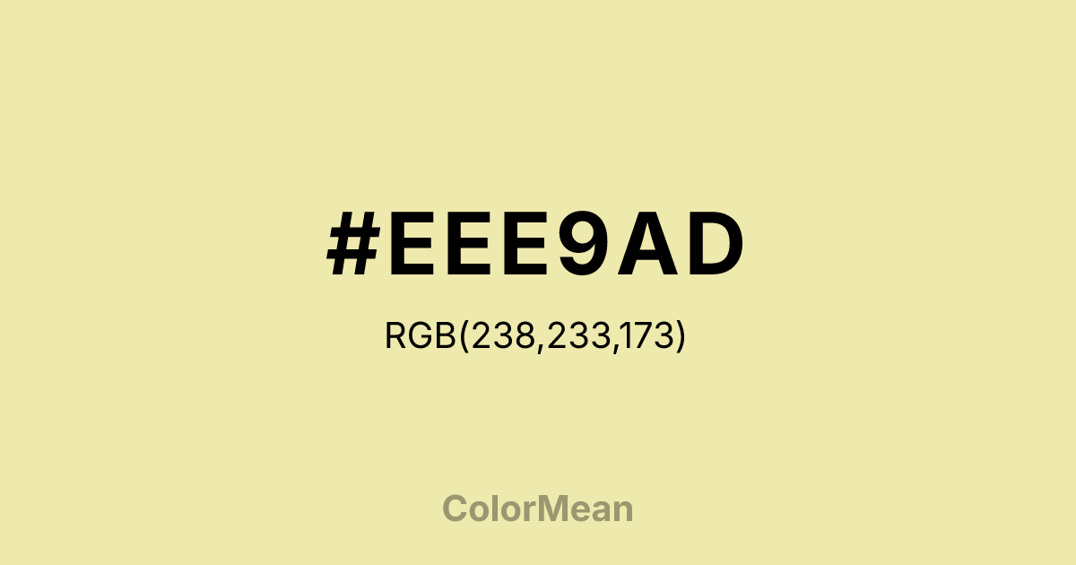 #EEE9AD color swatch