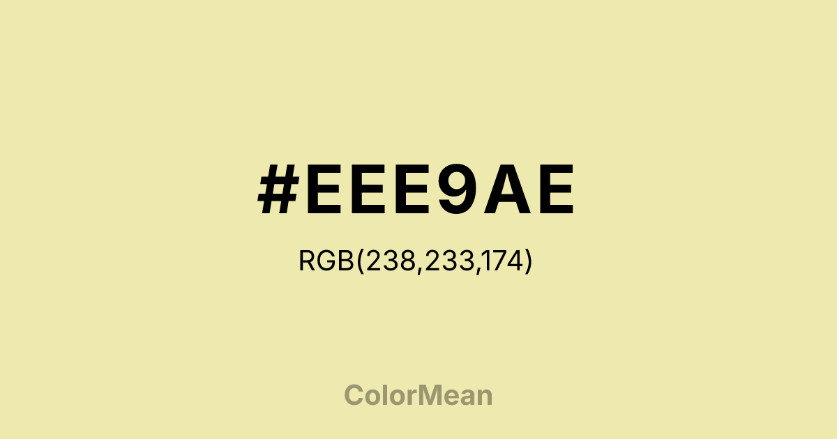 #EEE9AE color swatch