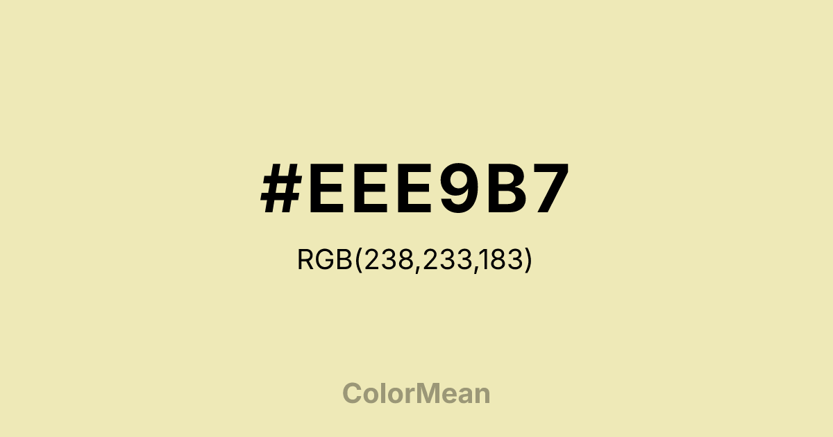 #EEE9B7 color swatch