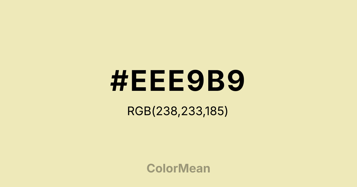 #EEE9B9 color swatch