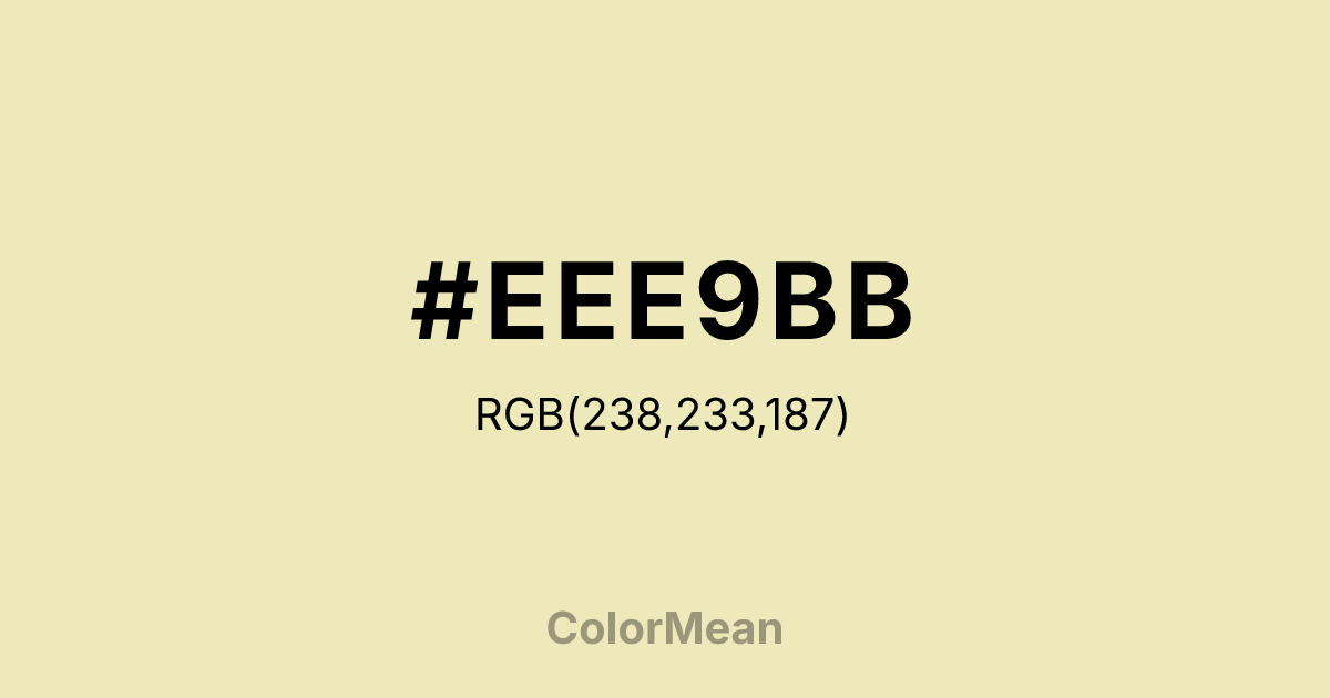 #EEE9BB color swatch