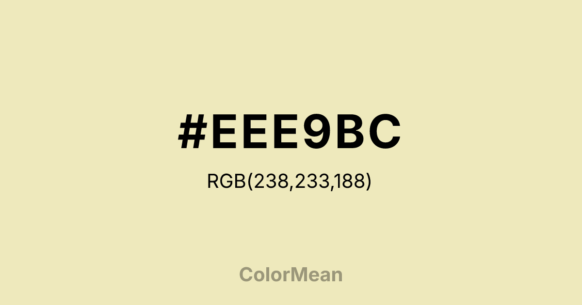 #EEE9BC color swatch