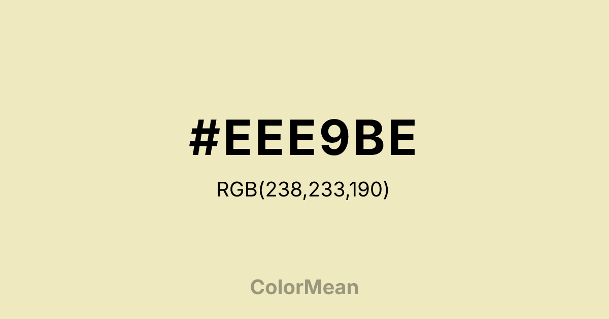 #EEE9BE color swatch
