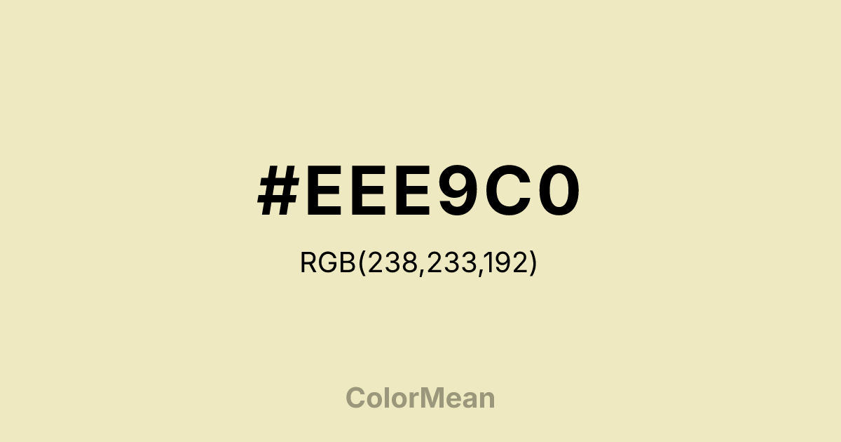 #EEE9C0 color swatch