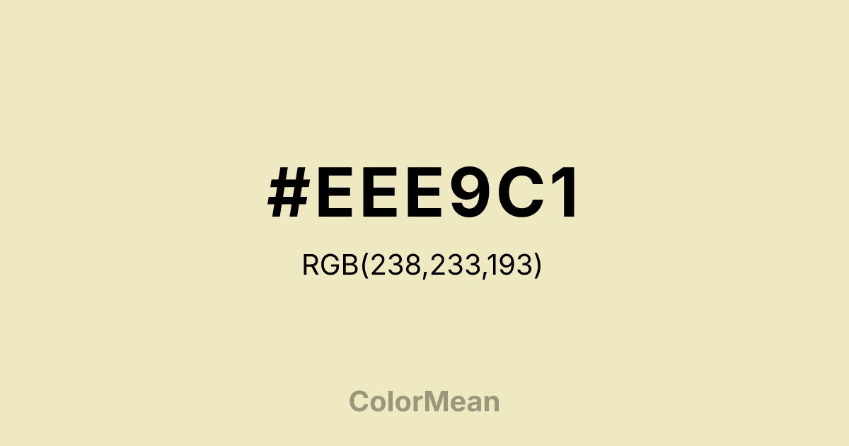 #EEE9C1 color swatch