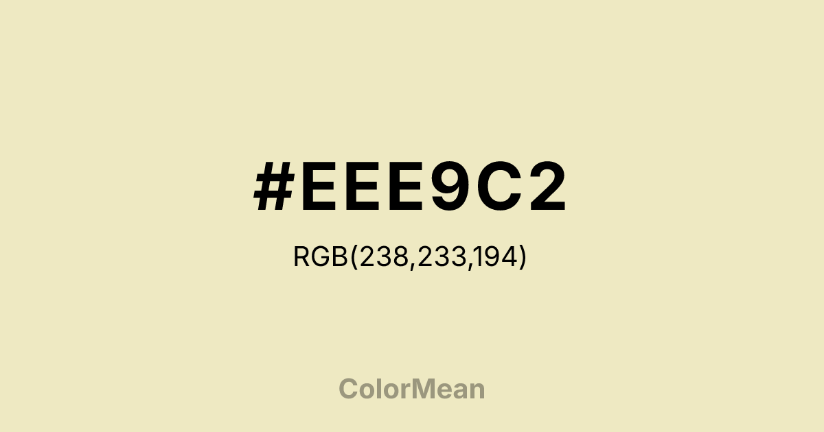 #EEE9C2 color swatch
