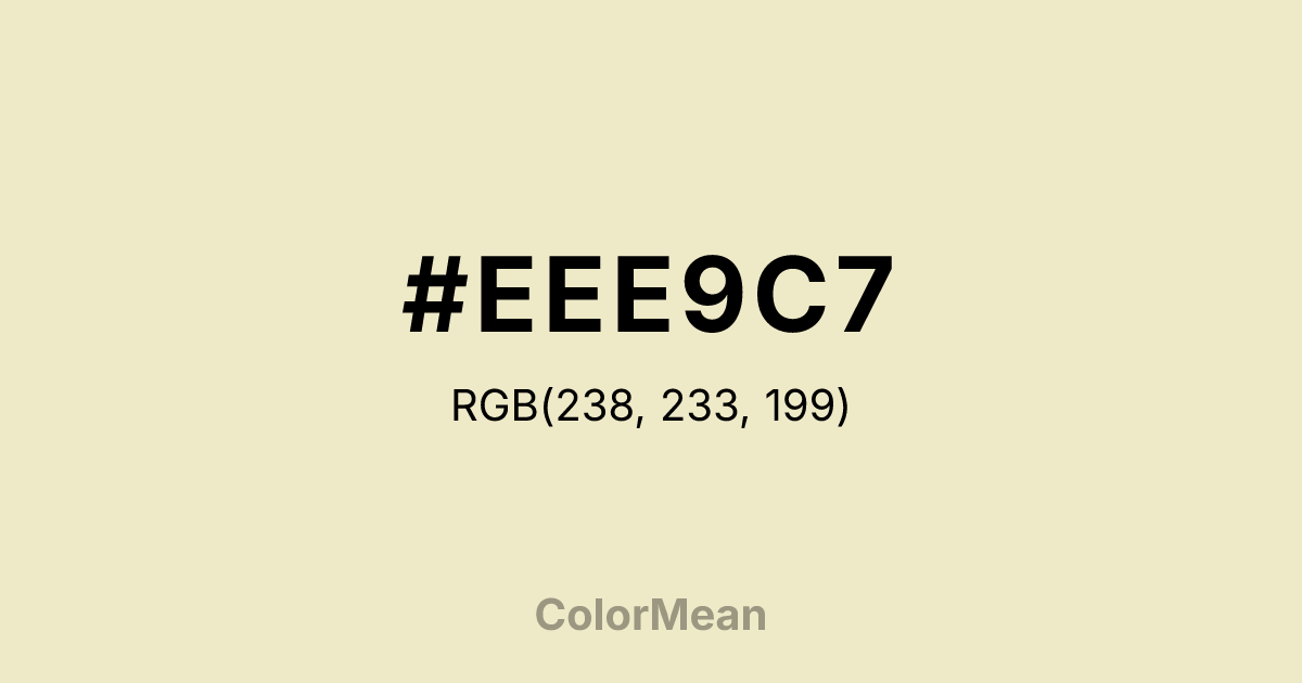 #EEE9C7 color swatch